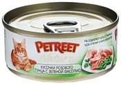 Petreet (0.07 кг) 1 шт. Natura Кусочки розового тунца с зеленой фасолью