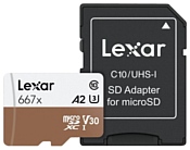 Lexar Professional microSDXC Class 10 UHS Class 1 667x + SD adapter