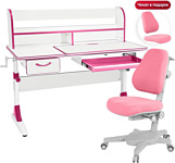 Anatomica Study-120 Lux + надстройка + органайзер + ящик с розовым креслом Armata (белый/розовый)