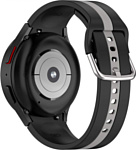 Rumi Sport Line силиконовый для Samsung Galaxy Watch4/5 (20 мм, черный/серый)