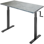 ErgoSmart Manual Desk Compact 1360x800x36 мм (бетон Чикаго/черный)