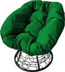 M-Group Пончик 12320404 (черный ротанг/зеленая подушка)