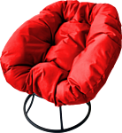 M-Group Пончик 12310406 без ротанга (черный/красная подушка)