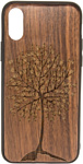 Case Wood для Apple iPhone X (грецкий орех, ваза)