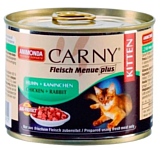 Animonda Carny Fleisch Menue plus Kitten для котят с курицей и кроликом (0.2 кг) 1 шт.