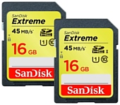 Sandisk Extreme SDHC UHS Class 1 45MB/s 2x16GB