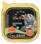 ARAS (0.1 кг) 1 шт. Premium Pate Deluxe для кошек - Говядина