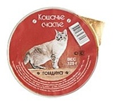 Кошачье Счастье Консервы для кошек Говядина (0.125 кг) 1 шт.
