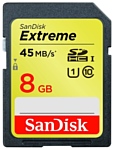 Sandisk Extreme SDHC UHS Class 1 45MB/s 8GB
