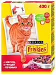 Friskies Для взрослых кошек с мясом, курицей и печенью (0.4 кг)