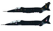 Hasegawa Истребитель-бомбардировщик Jaguar GR Mk 2A Black Combo (2 kits)