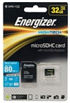 Energizer microSDHC Class 10 UHS-I U1 80MB/s 32GB + SD adapter