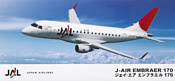 Hasegawa Пассажирский самолет J-Air Embraer 170 Modern Jet Airliner