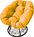 M-Group Пончик 12320411 (черный ротанг/желтый подушка)