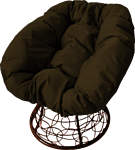 M-Group Пончик 12320205 (коричневый ротанг/коричневая подушка)
