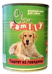 CLAN (0.34 кг) 12 шт. Family Паштет из говядины для собак