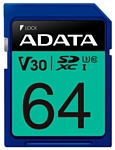 ADATA Premier Pro SDXC UHS-I U3 V30 Class 10 (R100/W80) 64GB