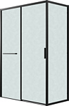 Grossman Style 100x80x195 120.K33.05.1080.21.02 (черный матовый/стекло шиншилла)
