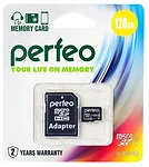 Perfeo microSDXC PF128GMCSX10U1A 128GB (с адаптером)