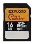 EXPLOYD SDHC Class 10 UHS-I U1 80MB/s 16GB