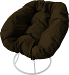 M-Group Пончик 12310105 без ротанга (белый/коричневая подушка)