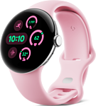 Google Pixel Watch 3 LTE 41 мм (полированное серебро/розовый кварц)