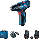 Bosch GSR 120-LI Professional 06019G8080 (с 2-мя АКБ, кейс, китайская вилка)