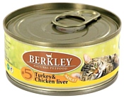 Berkley (0.1 кг) 1 шт. Паштет для кошек #5 Индейка с куриной печенью