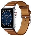 Apple Watch Herms Series 6 GPS + Cellular 44mm Stainless Steel Case with Attelage Single Tour