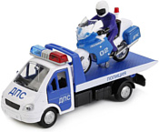 Технопарк Набор Машин Полиция: Газель Эвак + Мотоцикл SB-16-42-T4-WB
