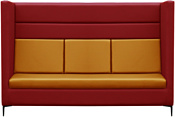 Brioli Дирк трехместный (экокожа, L19-L17 (красный, желтые вставки)