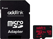 Addlink microSDXC AD128GBMSXU3A 128GB (с адаптером)