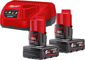 Milwaukee M12 M12NRG-602 4933451903 (2 x 12В/6 Ач + 12В)