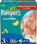 Pampers Active Baby 3 Midi (4-9 кг)186шт