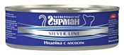 Четвероногий Гурман Silver line Индейка с лососем для кошек (0.1 кг) 24 шт.