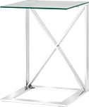 Stool Group Кросс 40x40 EET-008-C (прозрачное стекло/сталь серебристый)