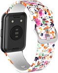 Rumi силиконовый для Huawei Watch FIT, Watch FIT Elegant (цветы)