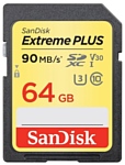 SanDisk Extreme PLUS SDXC Class 10 UHS Class 3 V30 90MB/s 64GB