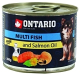Ontario (0.2 кг) 1 шт. Консервы Dog Multi Fish and Salmon oil