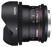 Samyang 12mm T3.1 ED AS NCS VDSLR Fish-eye Minolta A