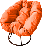 M-Group Пончик 12310207 без ротанга (коричневый/оранжевая подушка)