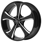 KMC KM680 8.5x20/6x139.7 D106.2 ET15 Gloss Black Machined