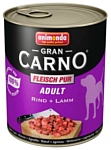 Animonda GranCarno Fleisch pur Adult для собак с говядиной и ягненком (0.8 кг) 6 шт.