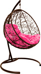 M-Group Круг 11050208 (коричневый ротанг/розовая подушка)