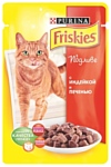 Friskies (0.1 кг) 1 шт. Для взрослых кошек с индейкой и печенью в подливе