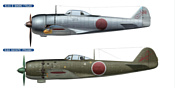 Hasegawa Истребитель KI144-II Shoki & KI84 Hayate 104th Regiment (2 k