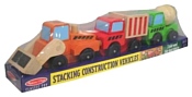 Melissa & Doug Classic Toy 3076 Stacking Construction Vehicles