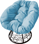 M-Group Пончик 12320403 (черный ротанг/голубая подушка)
