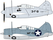 Hasegawa Истребитель F2A-2/3 Buffalo U.S. Navy/Marine (2 kits)