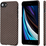 Pitaka MagEZ для iPhone SE 2020 (twill, черный/розовое золото)